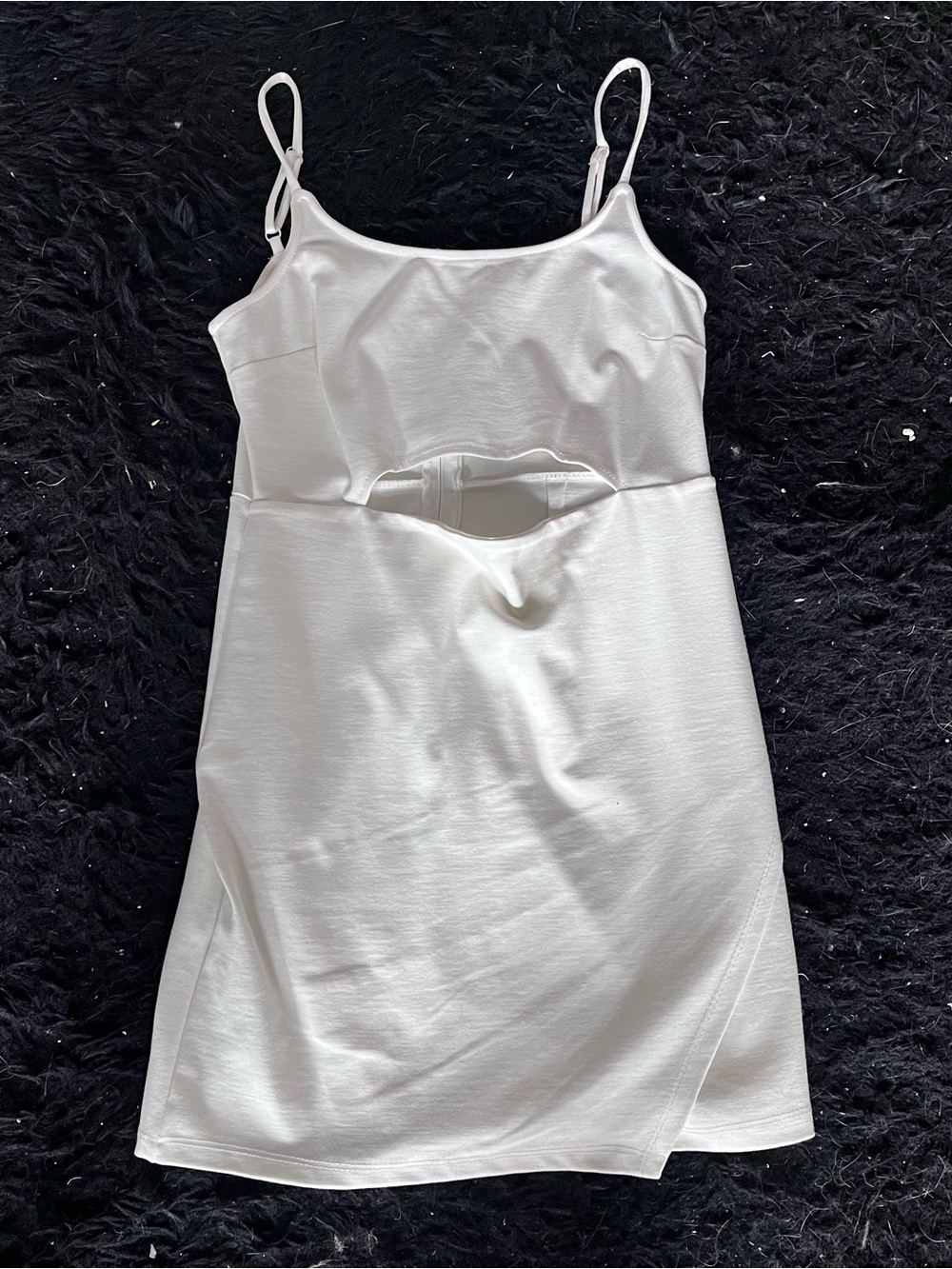 Altar'd State White Cutout Dress with Spaghetti Straps